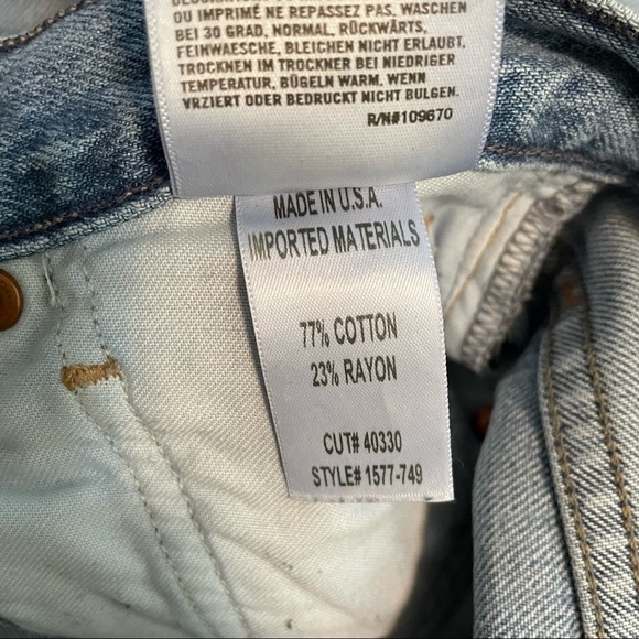 CITIZENS of Humanity Liya High Rise Classic Fit Crop Blue Distressed Jeans 25 - Picture 6 of 9